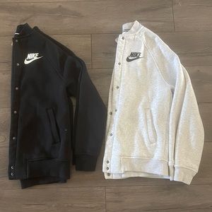 NIKE fleece bomber jackets size small